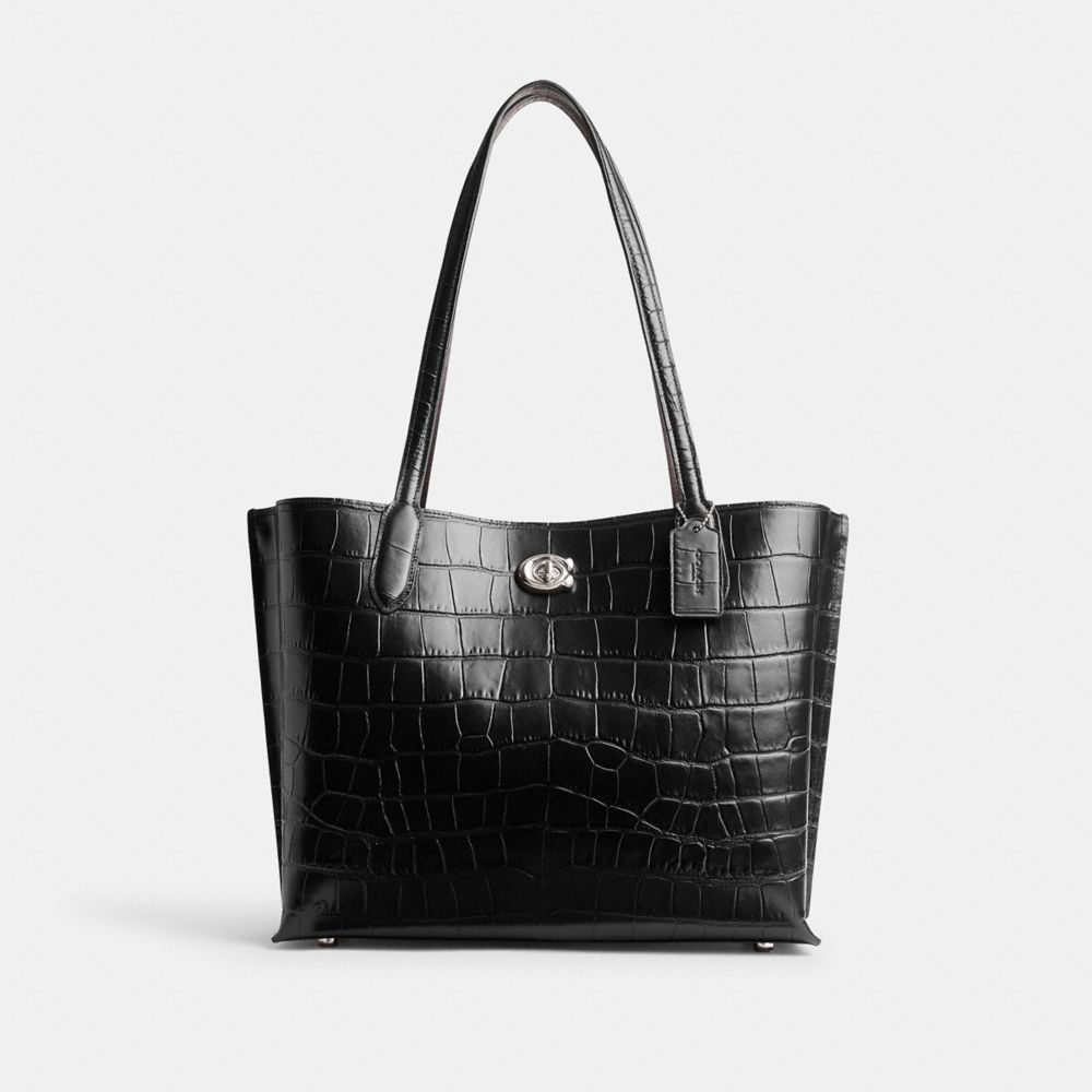 Black Women Coach Willow Tote Bag | NZ_CH95396