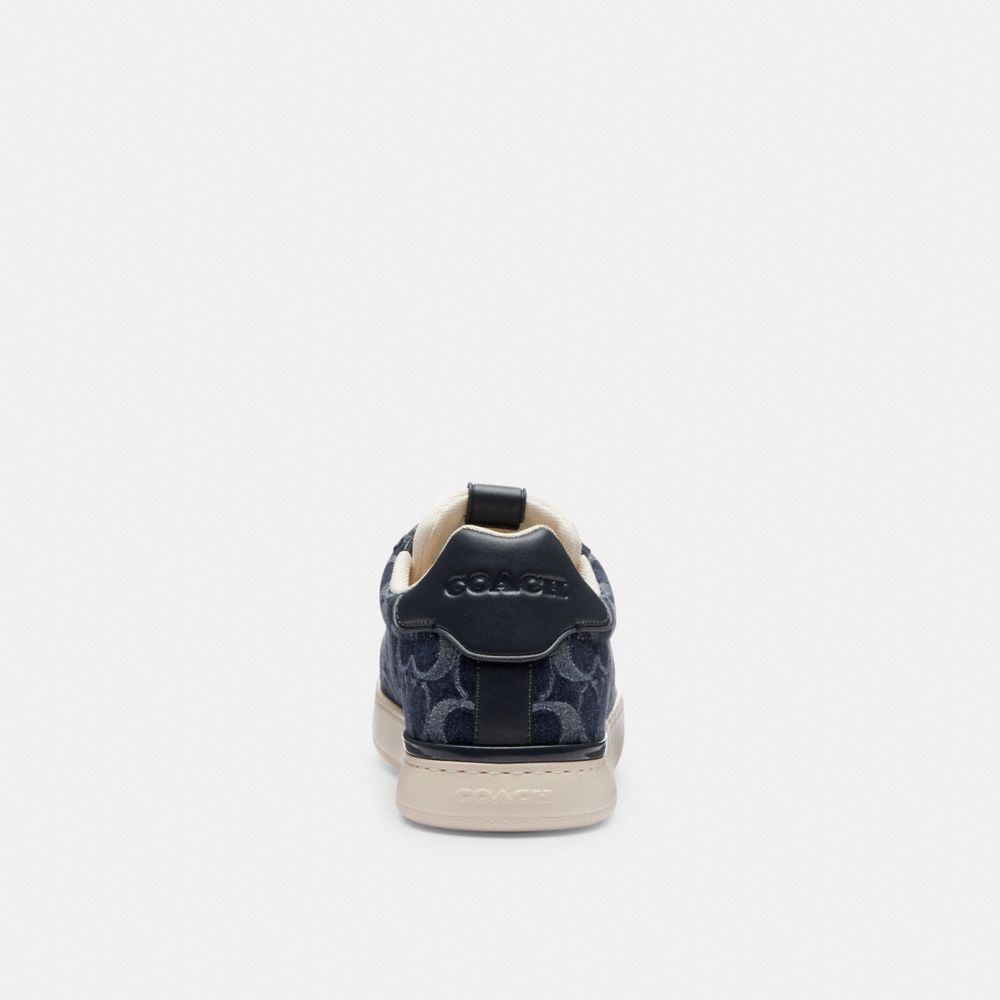 Blue Men Coach Lowline Low Top In Signature Denim Denim Sneakers | NZ_CH49920