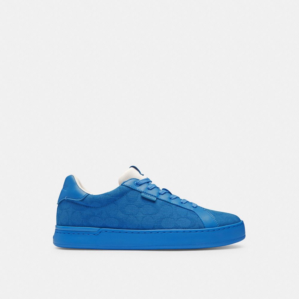 Blue Men Coach Lowline Low Top In Signature Canvasberry Sneakers | NZ_CH81473