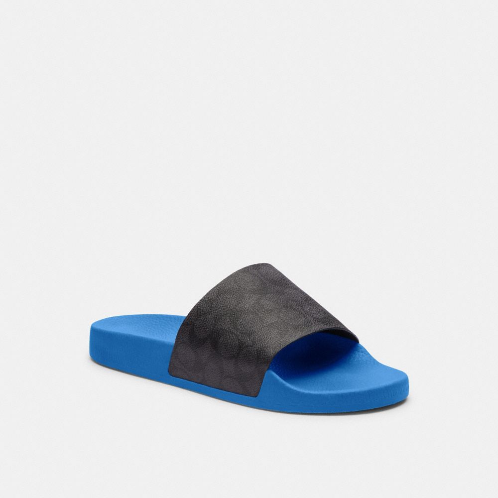 Blue Men Coach Slideberry Sandals | NZ_CH65994