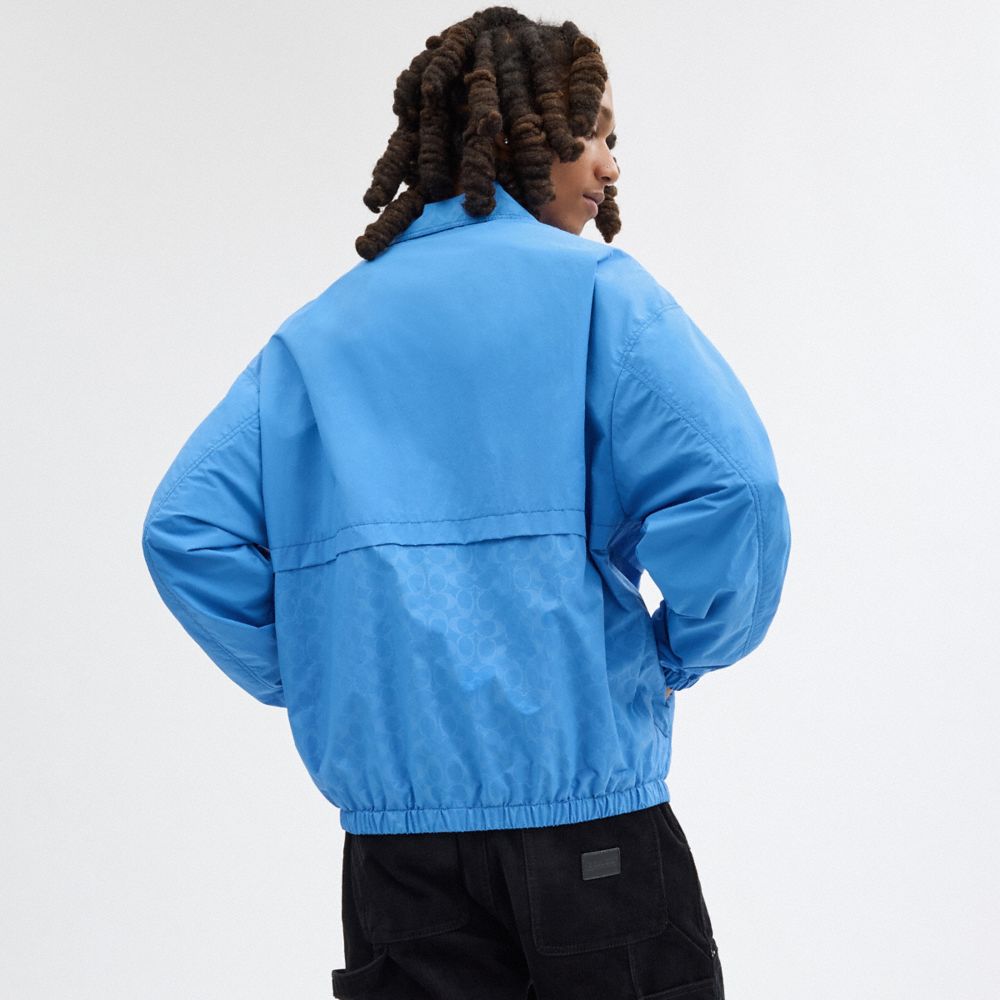 Blue Men Coach Windbreaker Fashion Jackets | NZ_CH35114