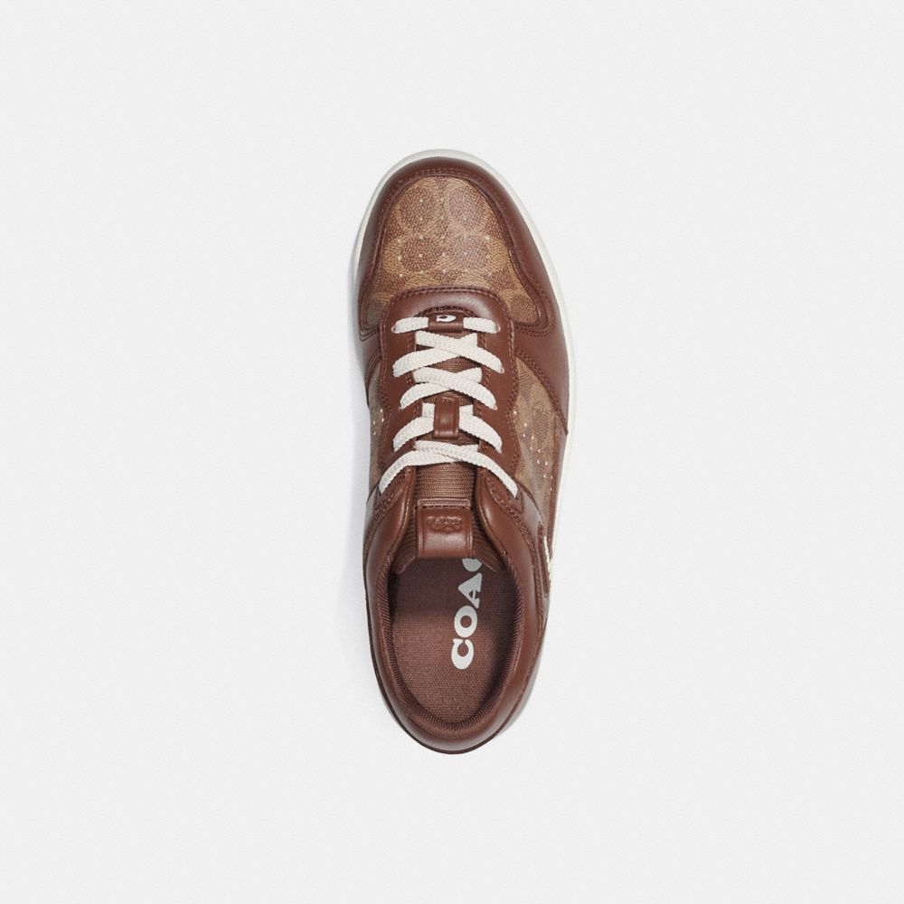 Brown Men Coach C201 In Signature Sneakers | NZ_CH66959