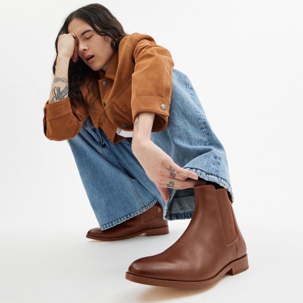 Brown Men Coach Dalton Chelsea Boots | NZ_CH34869