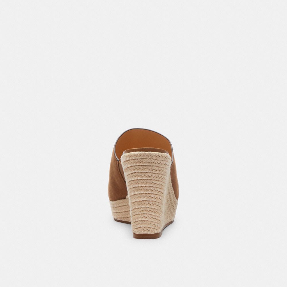 Brown Women Coach Gloria Wedge Coconut Sandals | NZ_CH30836