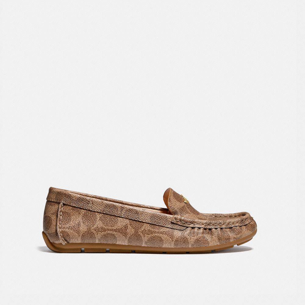 Brown Women Coach Marley Driver Loafers | NZ_CH99514