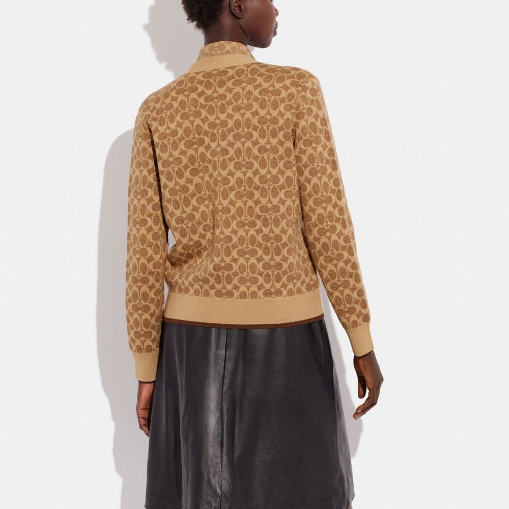 Brown Women Coach Signature Cardigan | NZ_CH80937