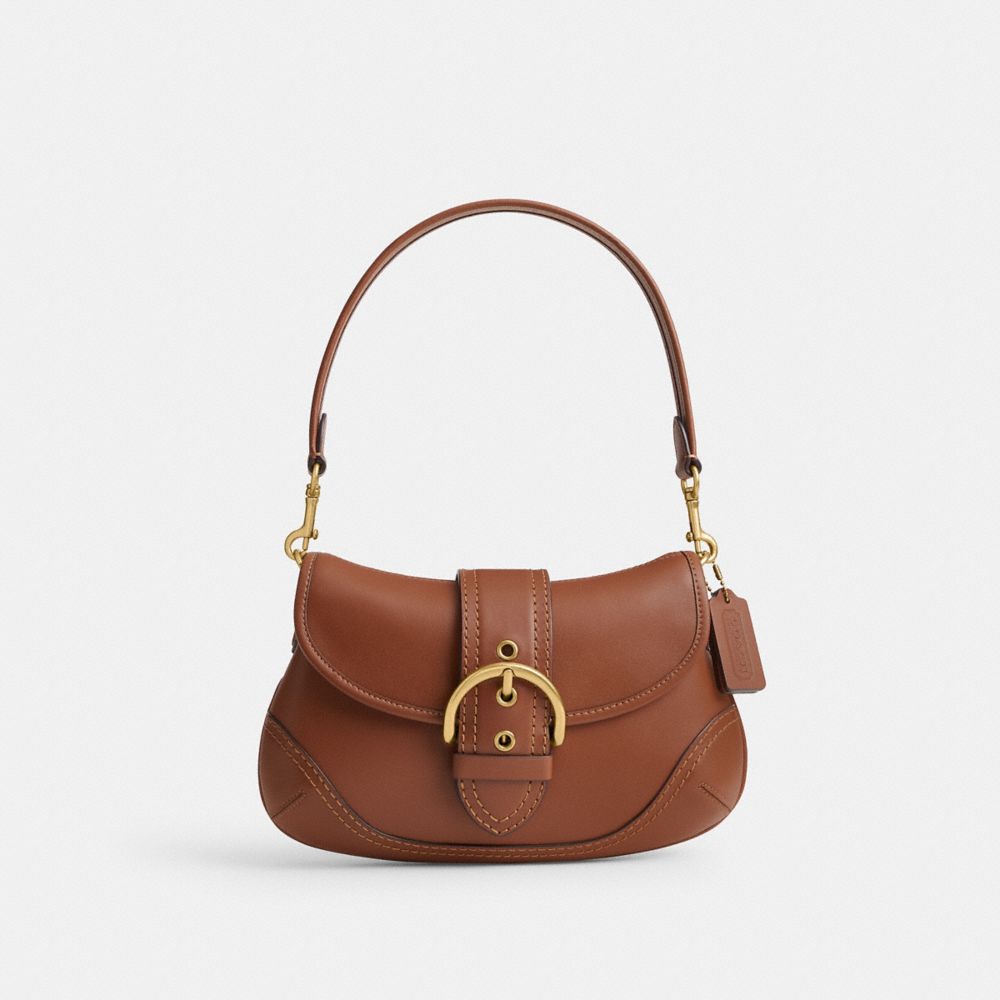 Brown Women Coach Soho In Regenerative Leather Brass Shoulder Bags | NZ_CH90704