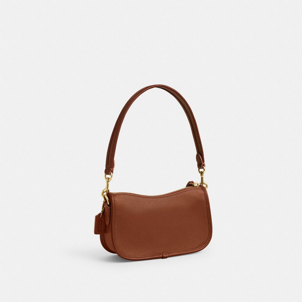 Brown Women Coach Swinger 20 Smooth Leather Shoulder Bags | NZ_CH28382