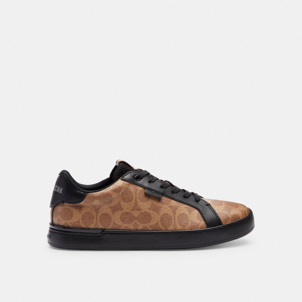 Brown / Black Men Coach Lowline Low Top In Signature Sneakers | NZ_CH57642