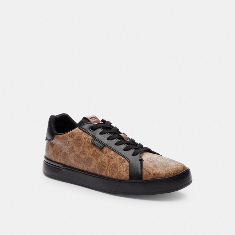 Brown / Black Men Coach Lowline Low Top In Signature Sneakers | NZ_CH57642