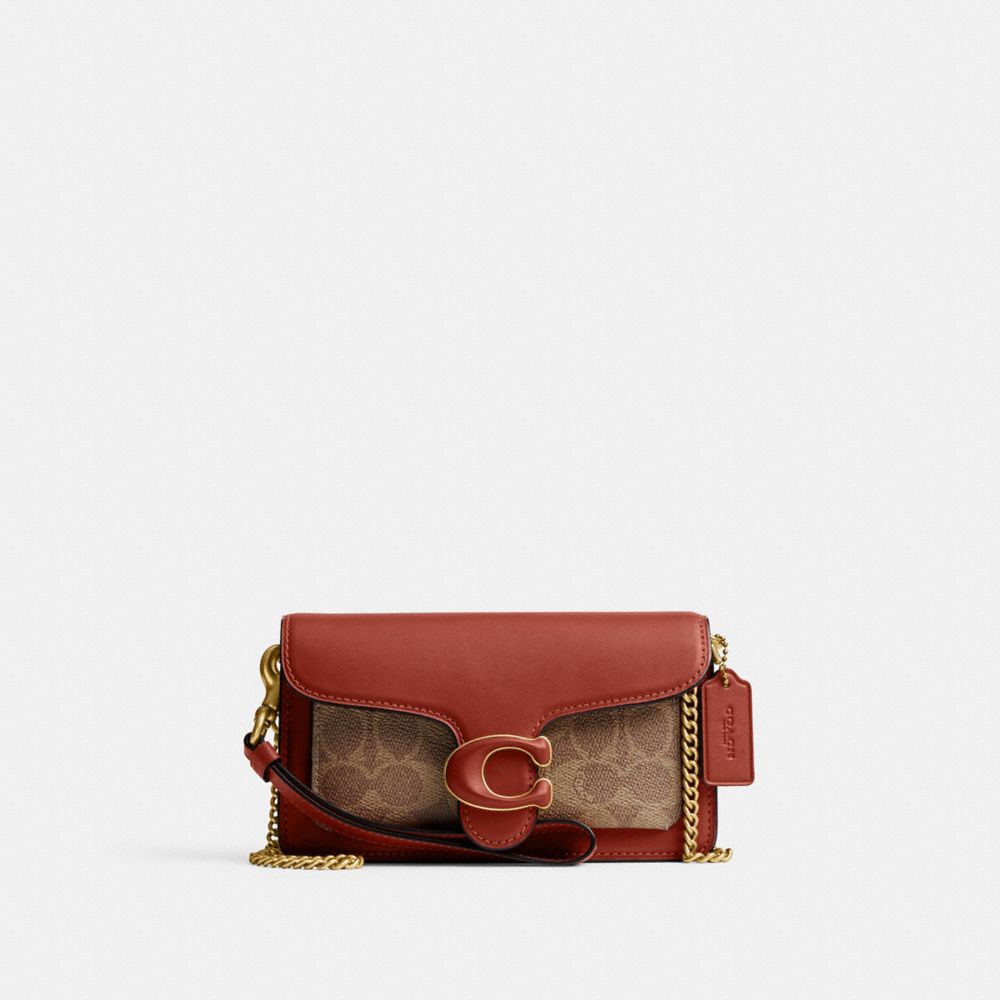 Brown / Red Women Coach Tabby Crossbody In Signature Small Wallets | NZ_CH61548