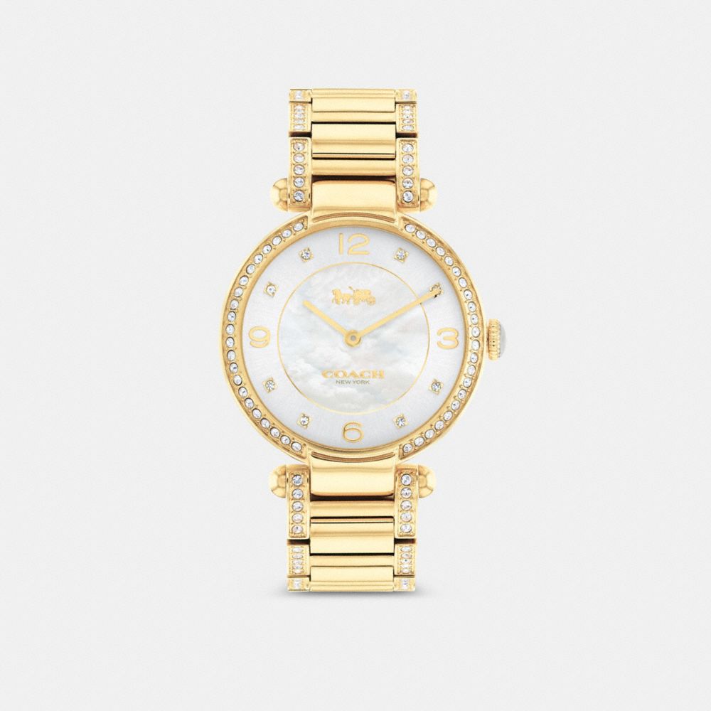 Gold Women Coach Cary 34 Mm Watches | NZ_CH23845