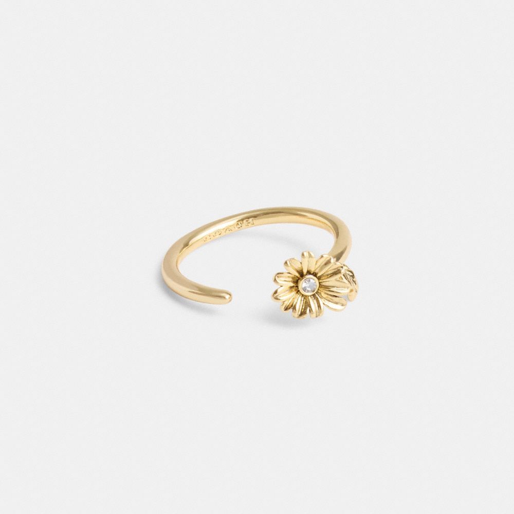 Gold Women Coach Garden Flower Ring | NZ_CH30405