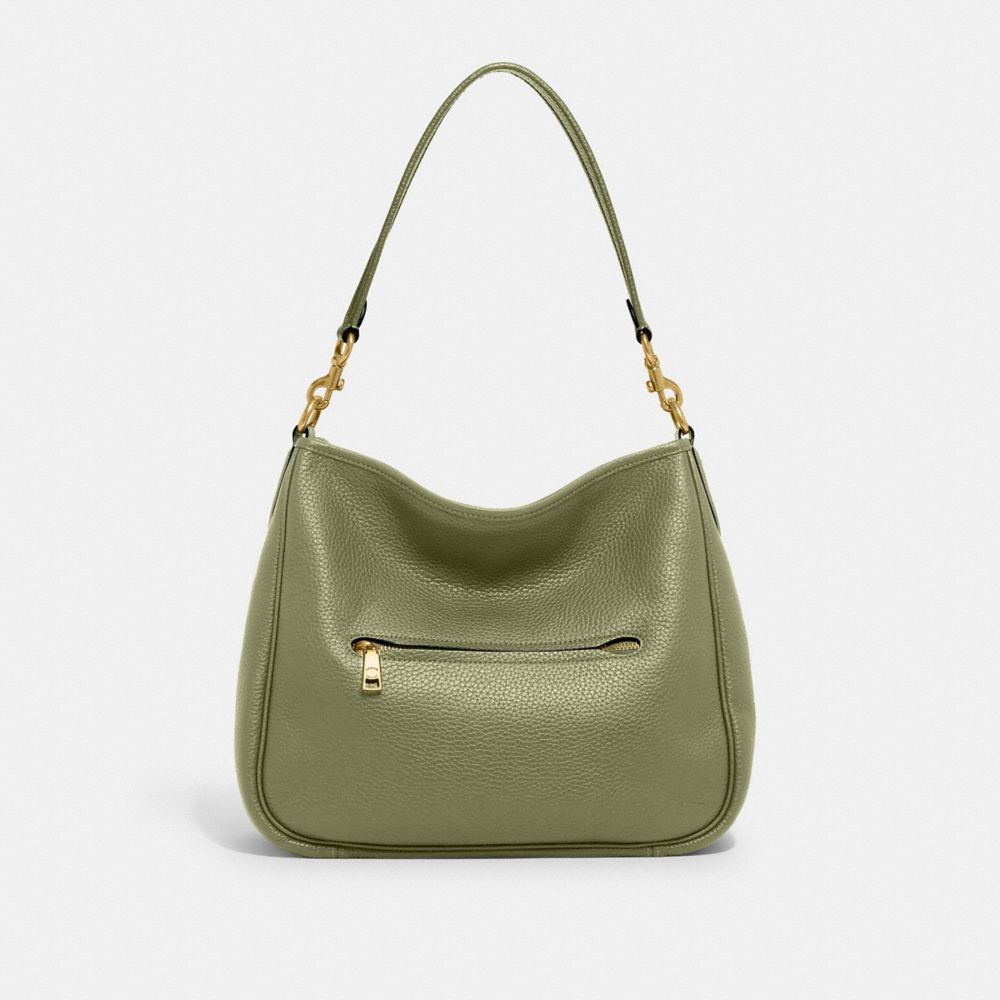 Green Women Coach Cary Pebble Leather Shoulder Bags | NZ_CH76381