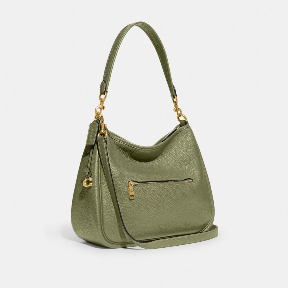 Green Women Coach Cary Pebble Leather Shoulder Bags | NZ_CH76381