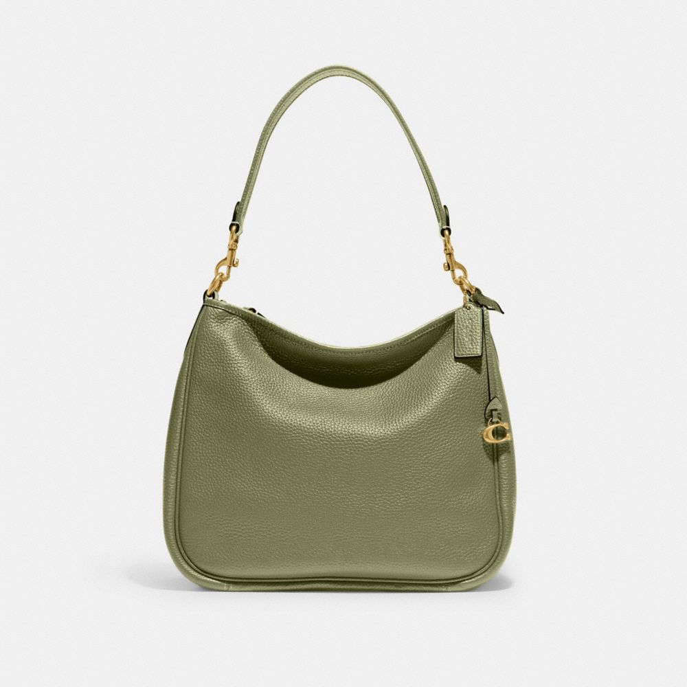 Green Women Coach Cary Pebble Leather Shoulder Bags | NZ_CH76381