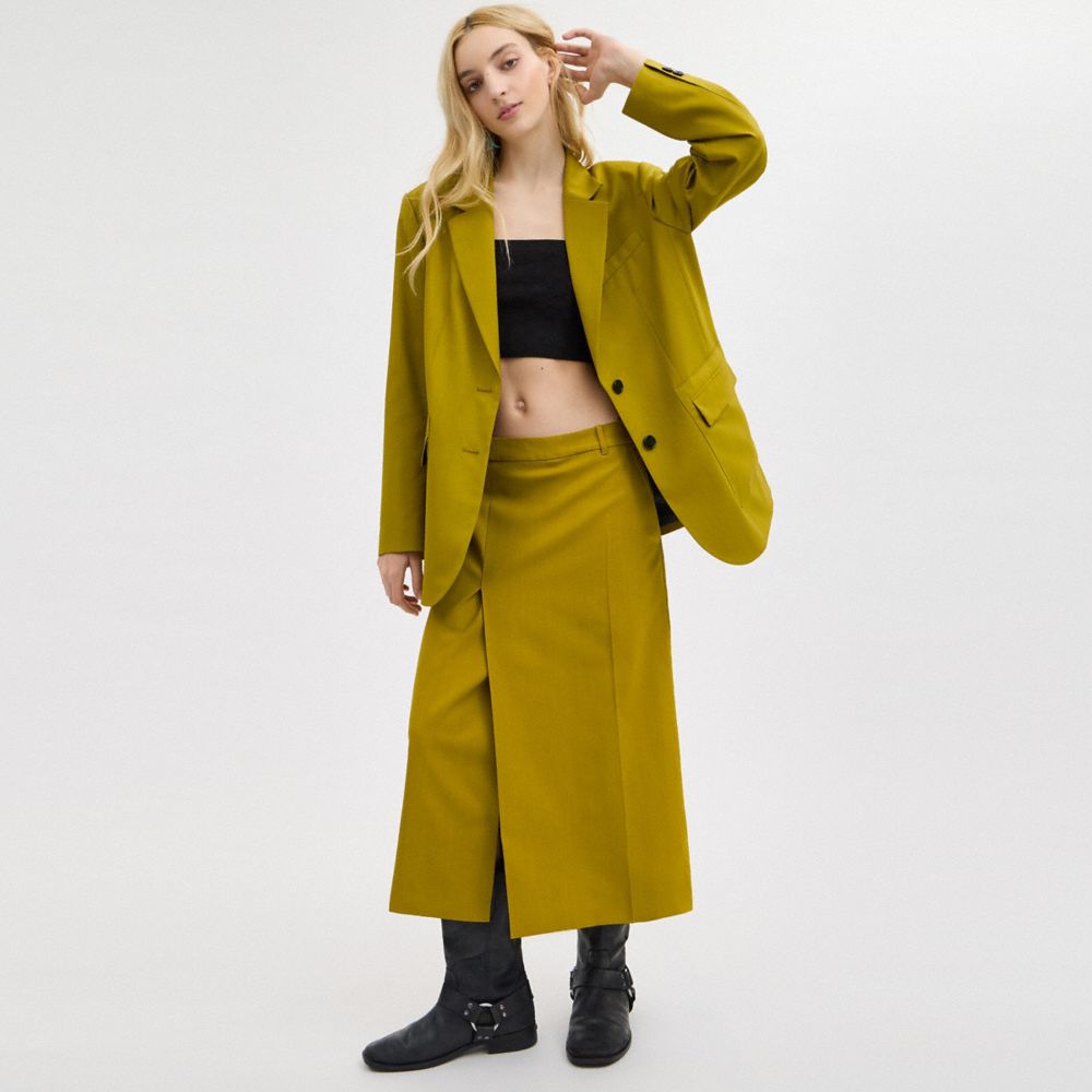 Green Women Coach Tailored Jackets | NZ_CH73626