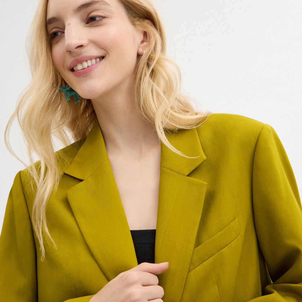 Green Women Coach Tailored Jackets | NZ_CH73626