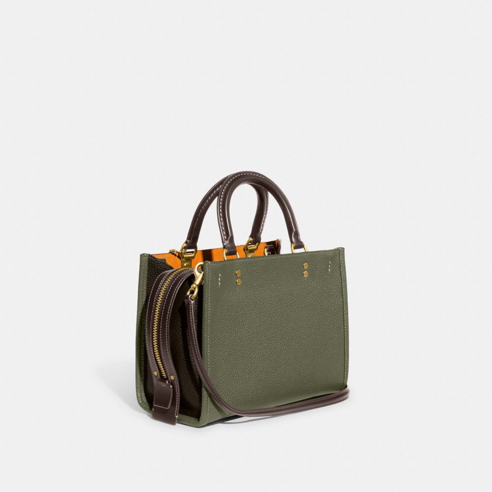 Green / Orange Women Coach Rogue 25 In Regenerative Leather Glovetanned Leather Shoulder Bags | NZ_CH87482