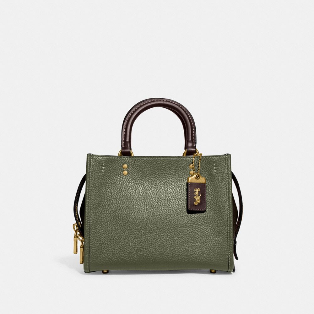 Green / Orange Women Coach Rogue 25 In Regenerative Leather Glovetanned Leather Shoulder Bags | NZ_CH87482