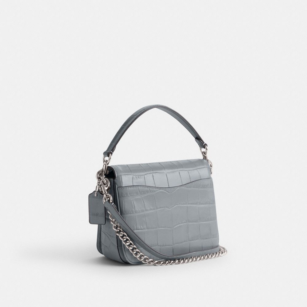 Grey Blue Women Coach Cassie 19 Croc Embossed Leather Crossbody Bags | NZ_CH31813