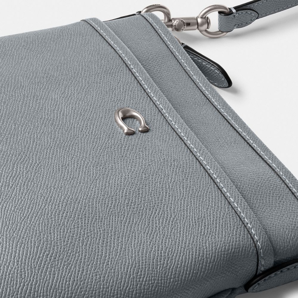 Grey Blue Women Coach Kitt Messenger Crossgrain Leather Crossbody Bags | NZ_CH74251