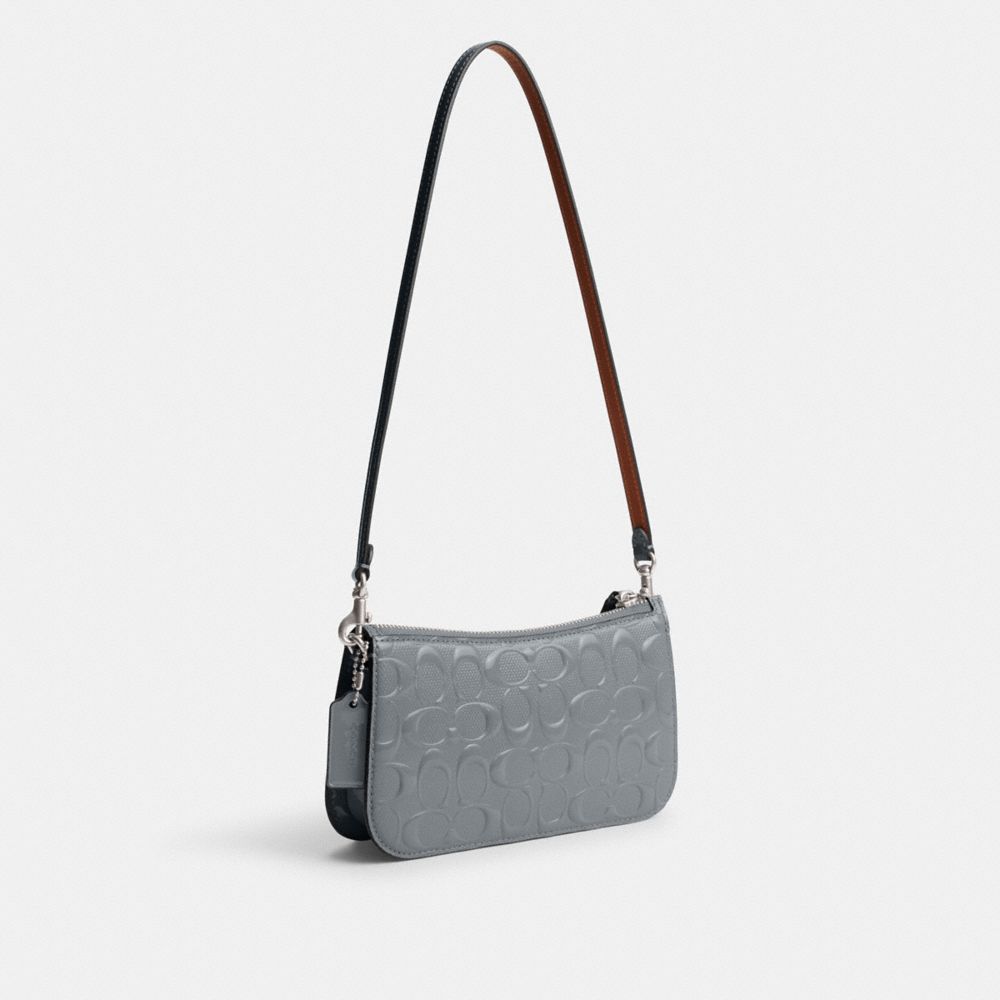 Grey Blue Women Coach Penn In Signature Leather Shoulder Bags | NZ_CH80916