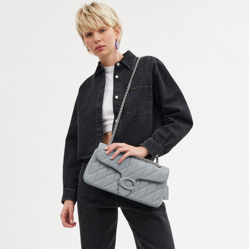 Grey Blue Women Coach Tabby 33 With Quilting Nappa Leather Shoulder Bags | NZ_CH32515