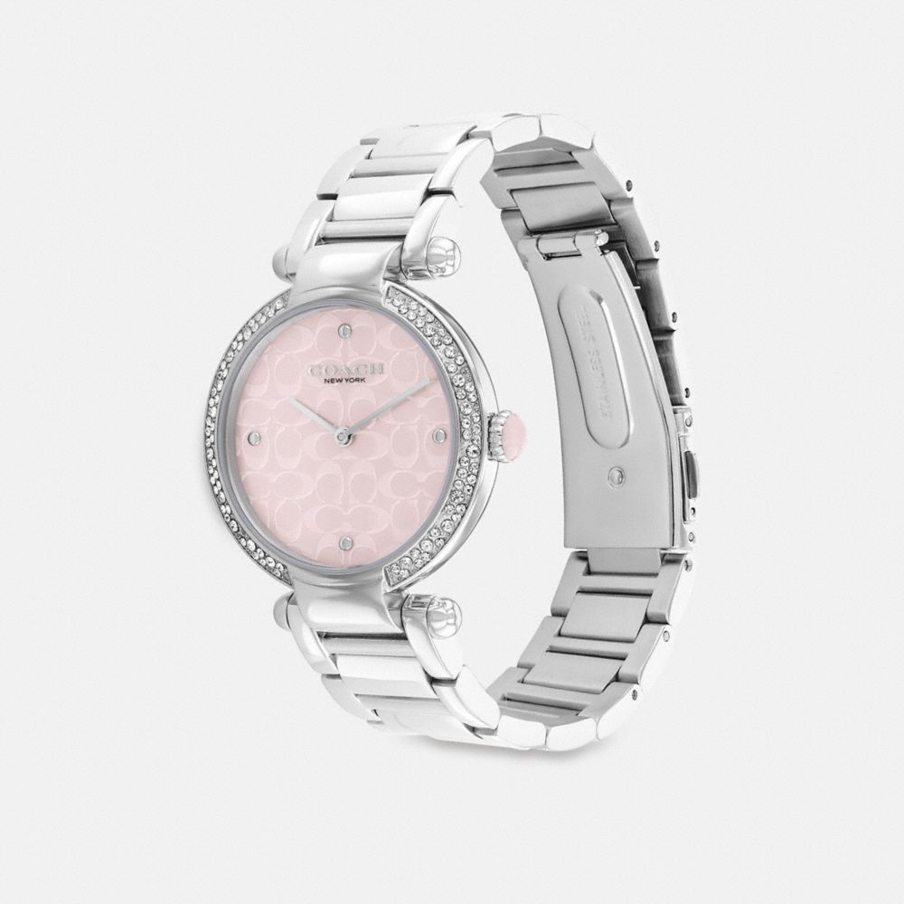 Grey / Pink Women Coach Cary 34 Mm Stainless Steel Watches | NZ_CH48072