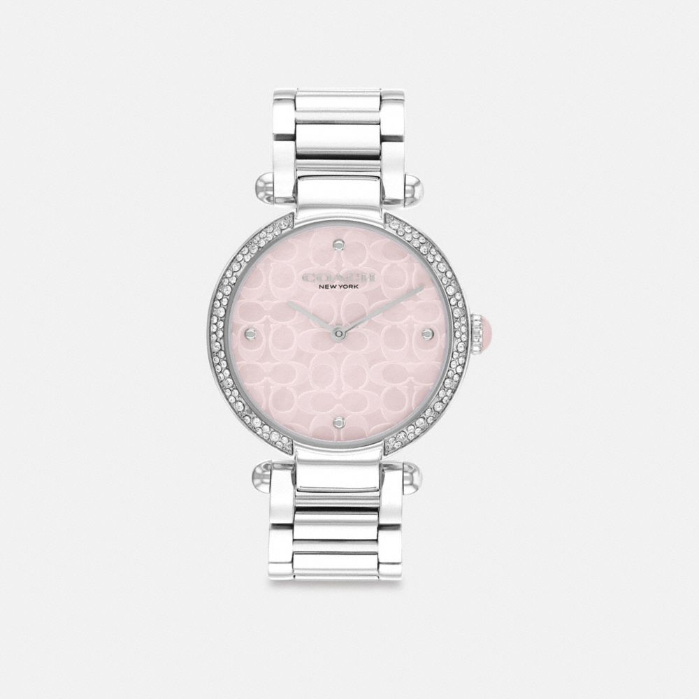 Grey / Pink Women Coach Cary 34 Mm Stainless Steel Watches | NZ_CH48072