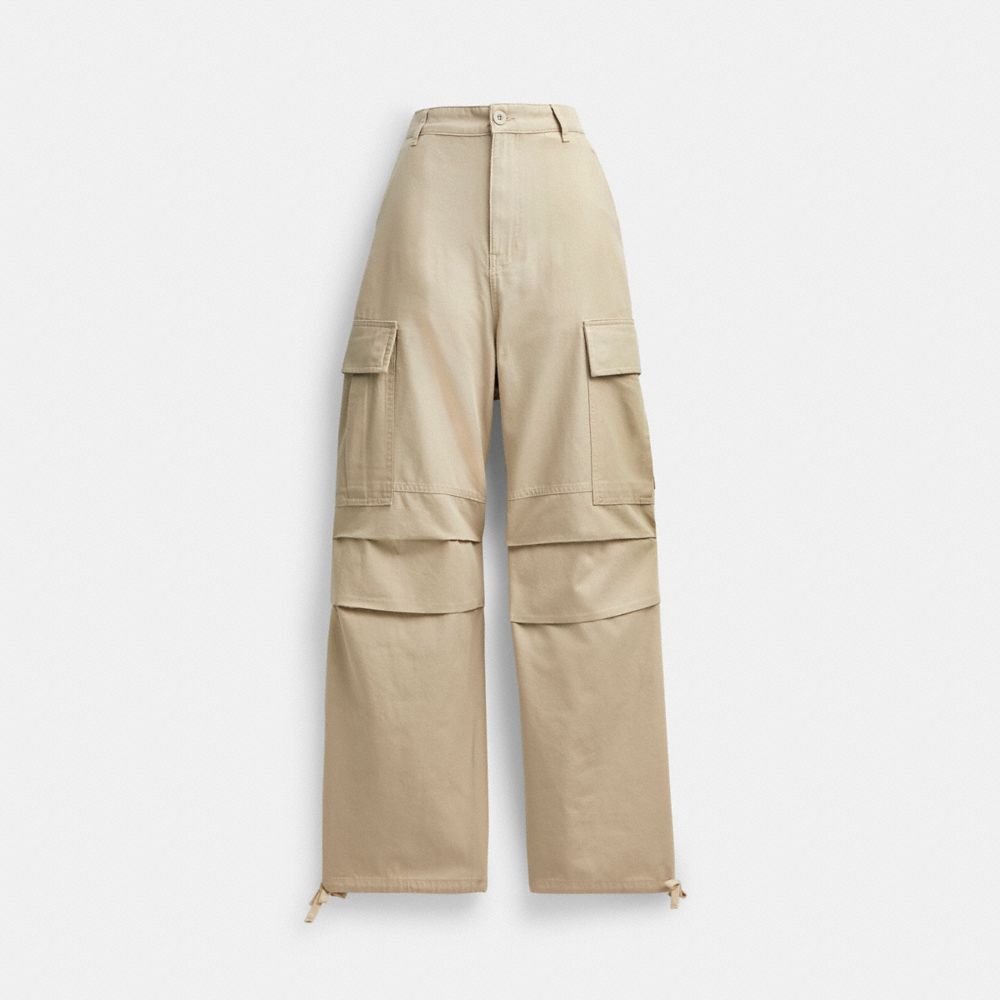 Khaki Men Coach Cargo Pants | NZ_CH75104