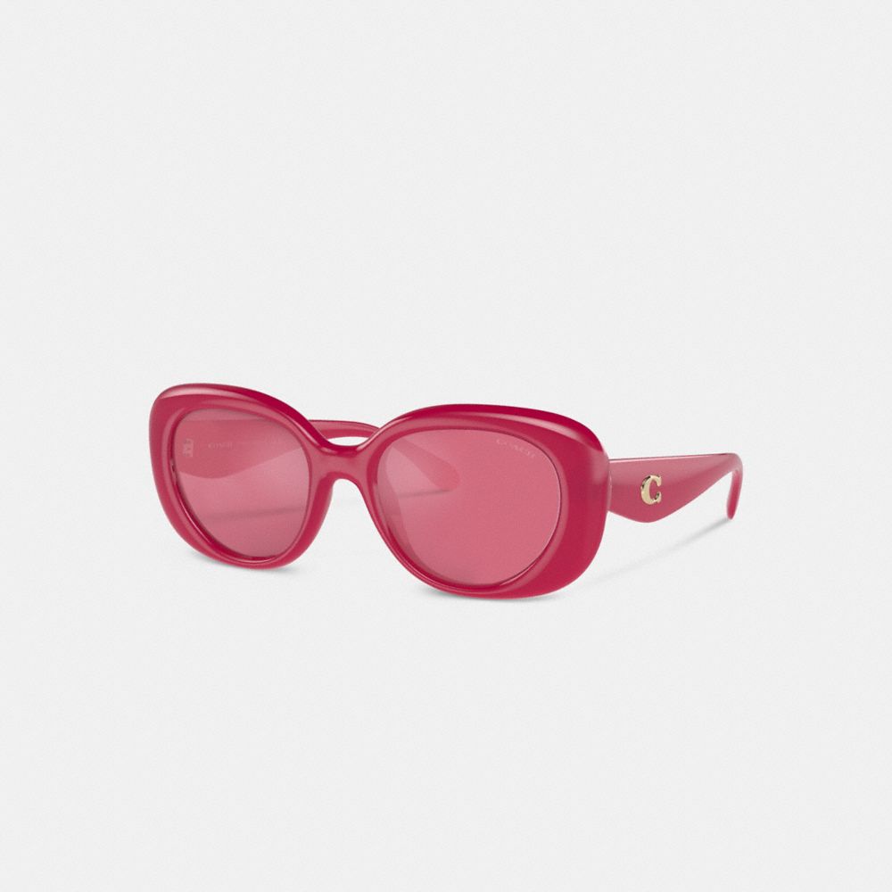 Pink Women Coach Pillow Tabby Round Magenta Sunglasses | NZ_CH25333