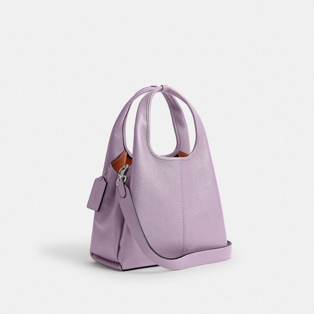 Purple Women Coach Lana Shoulder 23 Polished Pebble Leather Crossbody Bags | NZ_CH69635