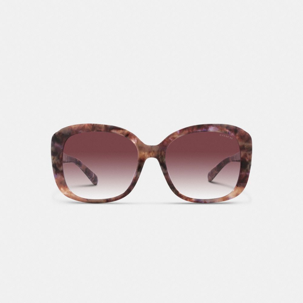 Purple Women Coach Signature Oversized Square Sunglasses | NZ_CH59306