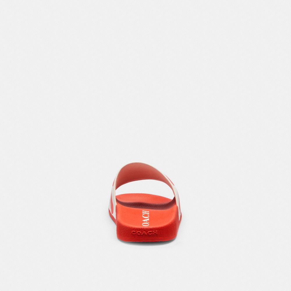 Red Women Coach Udele Sport With Valentine's Print Rubber Sandals | NZ_CH40309