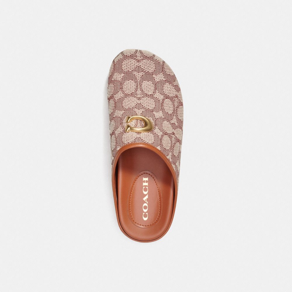 Rose Women Coach Hadley In Signature Textile Jacquard Cocoa Loafers | NZ_CH19759