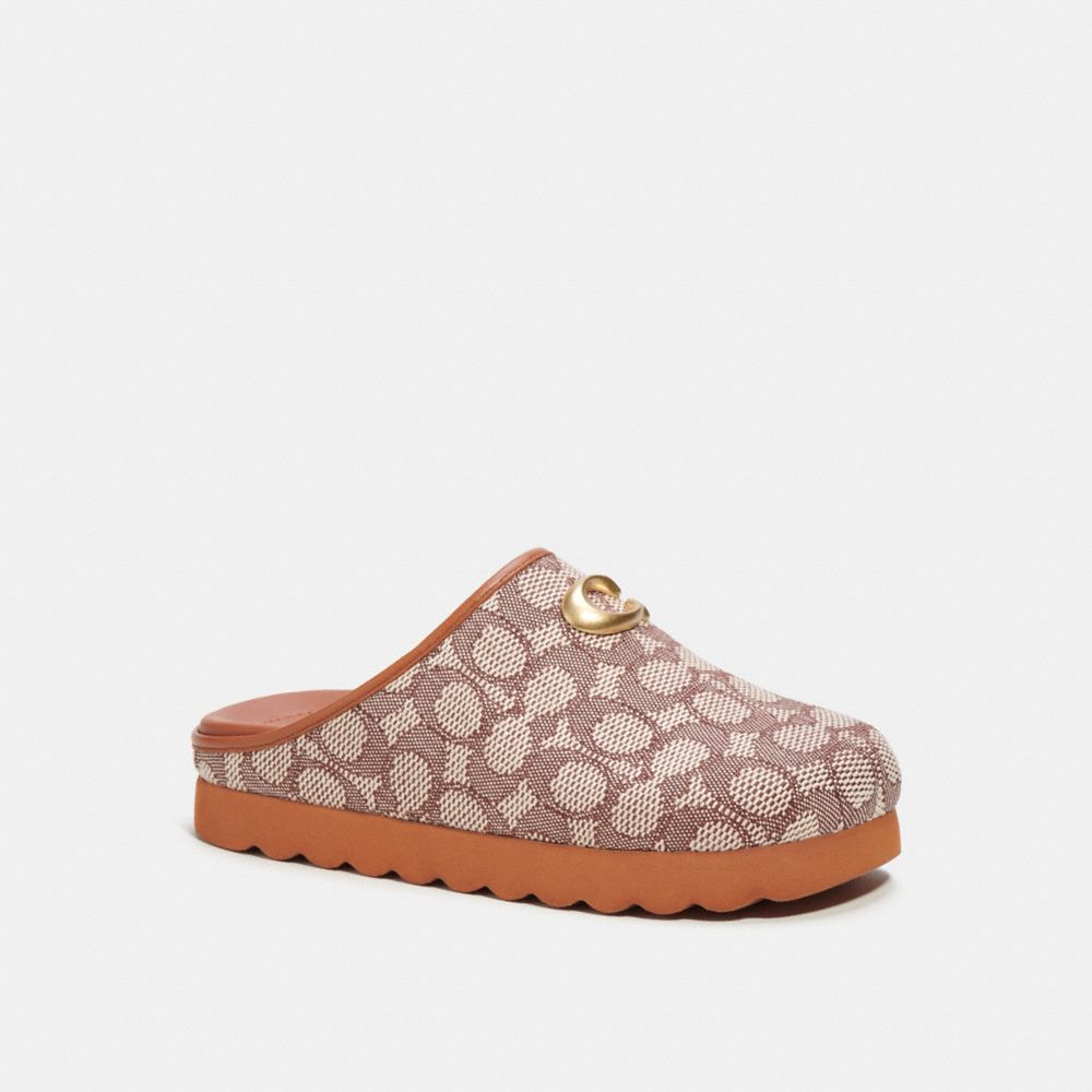 Rose Women Coach Hadley In Signature Textile Jacquard Cocoa Loafers | NZ_CH19759