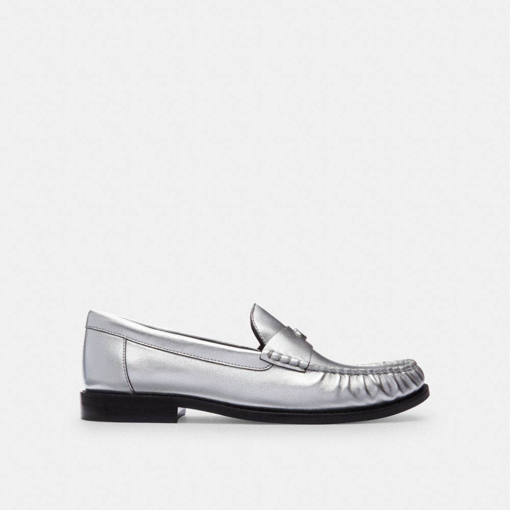 Silver Women Coach Jolene Loafers | NZ_CH76910