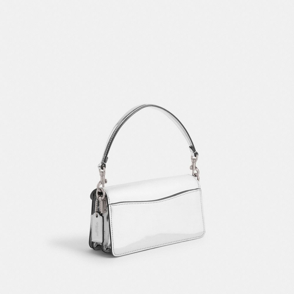 Silver Women Coach Tabby 20 In Metallic Metallic Leather Shoulder Bags | NZ_CH85336