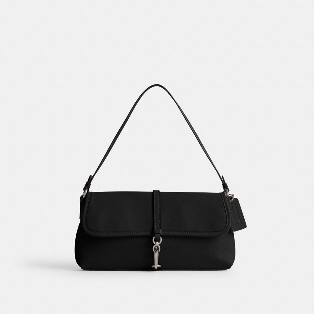 Silver / Black Women Coach Hamptons Shoulder Bags | NZ_CH69129