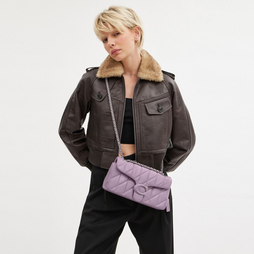 Silver / Purple Women Coach Tabby 26 With Quilting Nappa Leather Shoulder Bags | NZ_CH44522