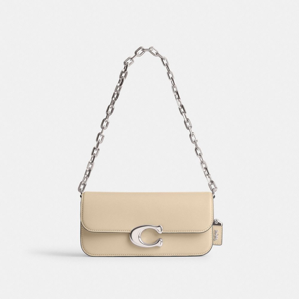 Silver / White Women Coach Idol 23 Shoulder Bags | NZ_CH92056