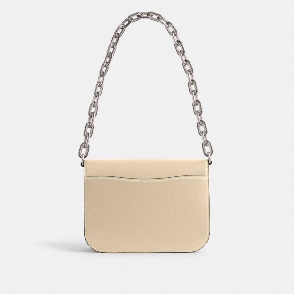 Silver / White Women Coach Idol Shoulder Bags | NZ_CH32036