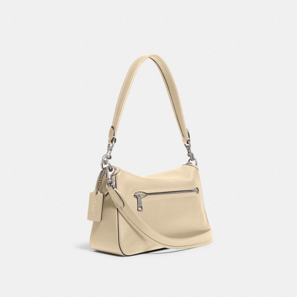 Silver / White Women Coach Soft Tabby Smooth Leather Shoulder Bags | NZ_CH96927