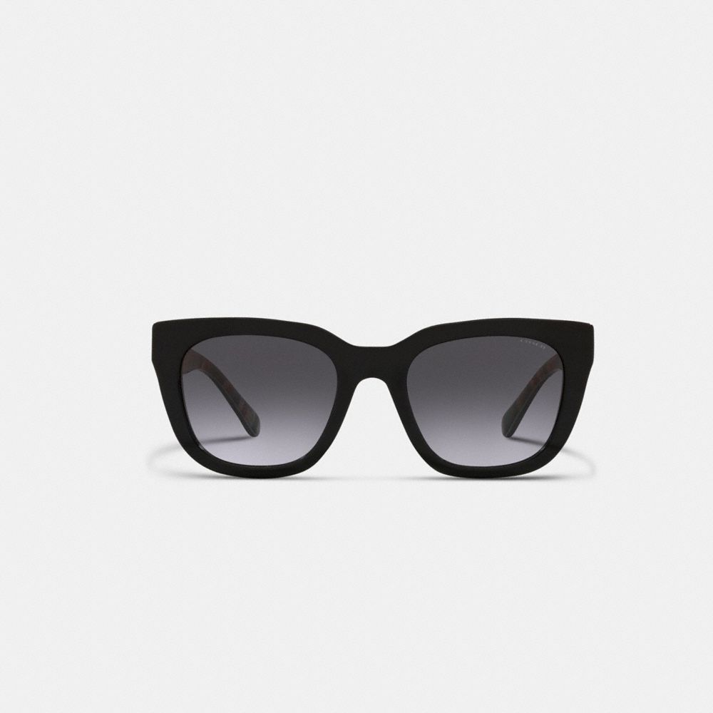 Stripes Black Women Coach Legacy Stripe Square Sunglasses | NZ_CH44763