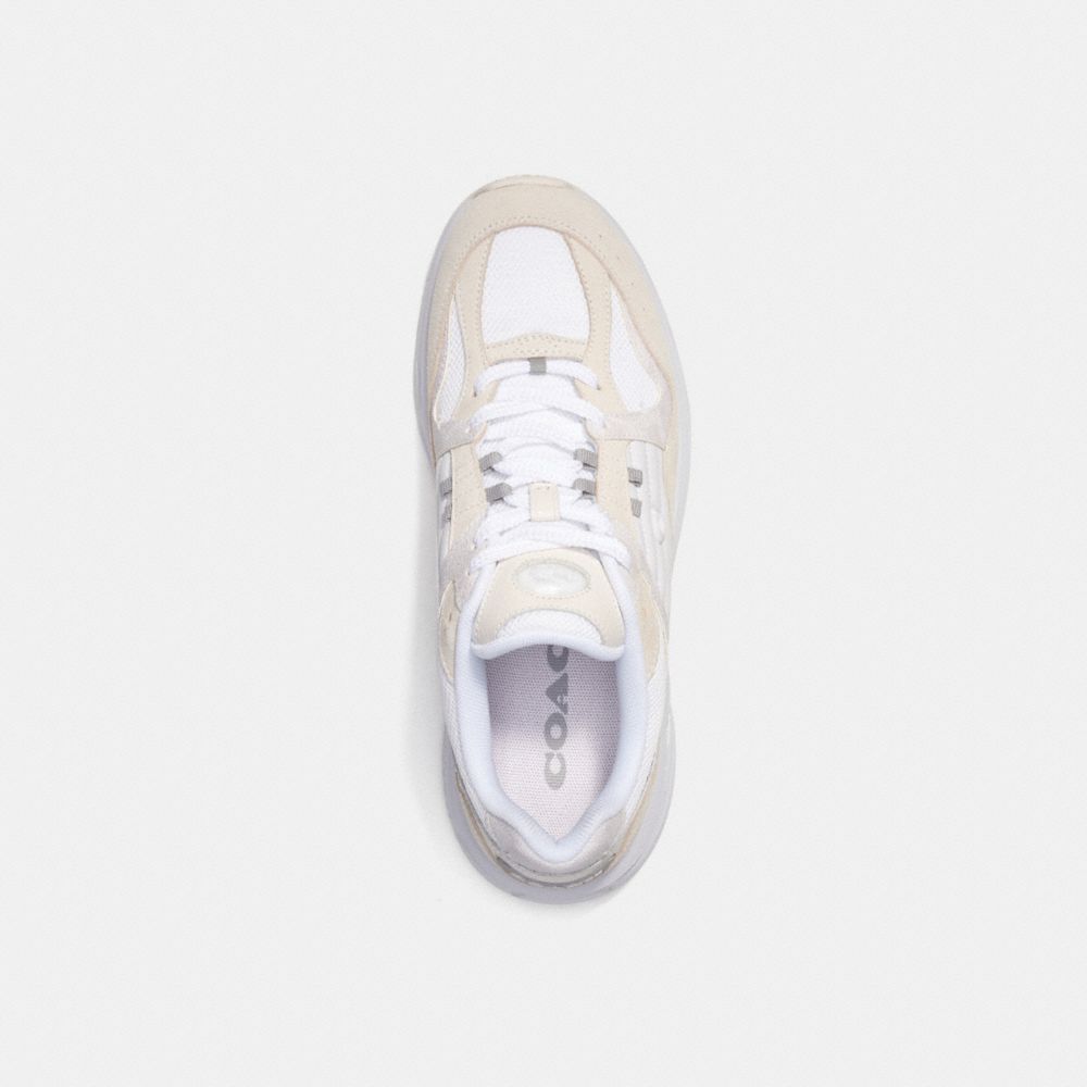 White Men Coach C301 With Signature Canvas Chalk Sneakers | NZ_CH23468