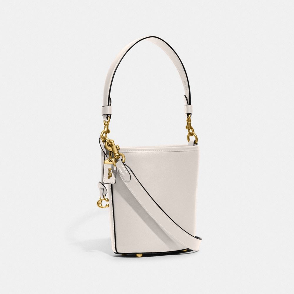 White Women Coach Dakota Bucket 16 Glovetanned Leather Shoulder Bags | NZ_CH63247