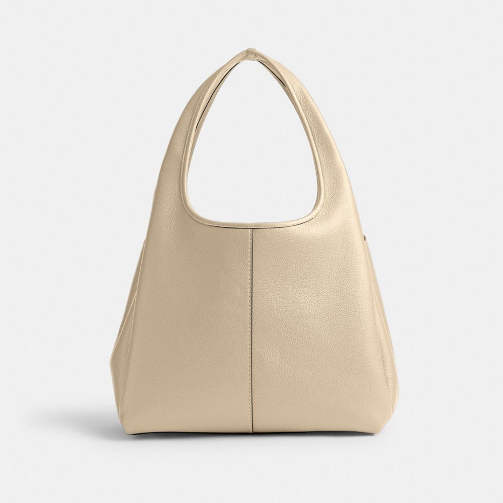 White Women Coach Lana Polished Pebble Leather Shoulder Bags | NZ_CH98810