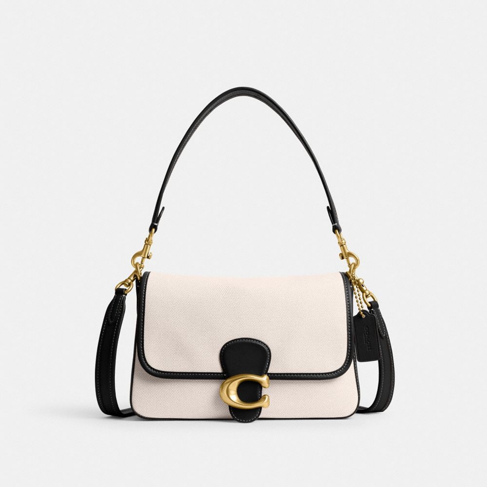 White Women Coach Soft Tabby Brass Shoulder Bags | NZ_CH14109