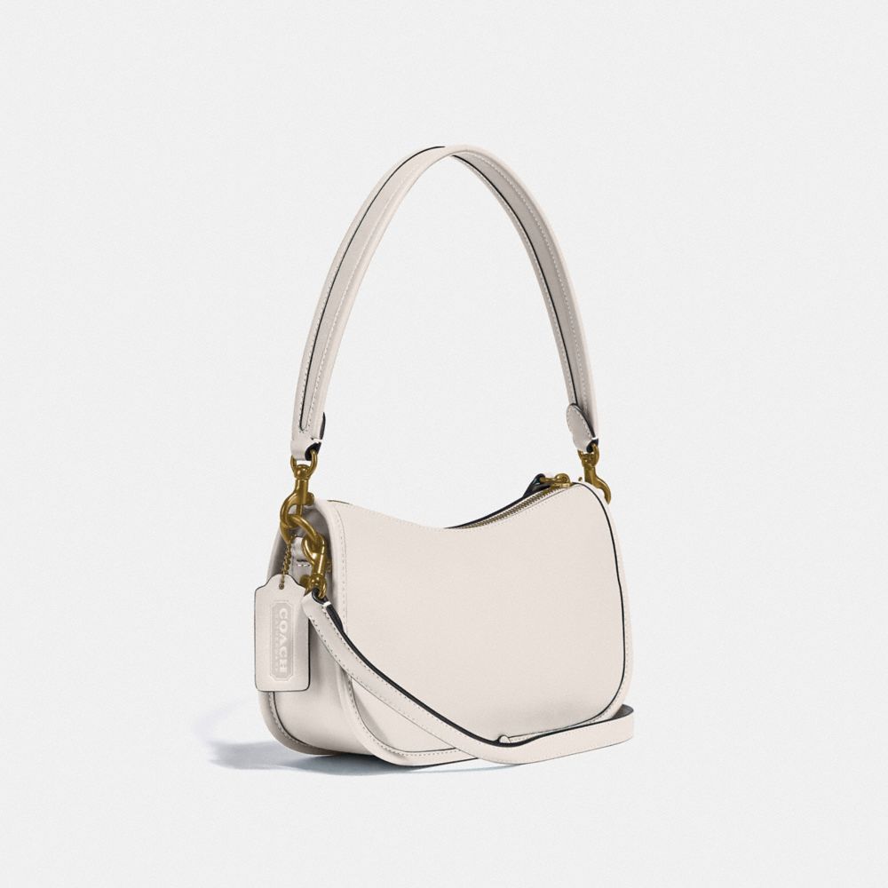 White Women Coach Swinger Smooth Leather Crossbody Bags | NZ_CH86788